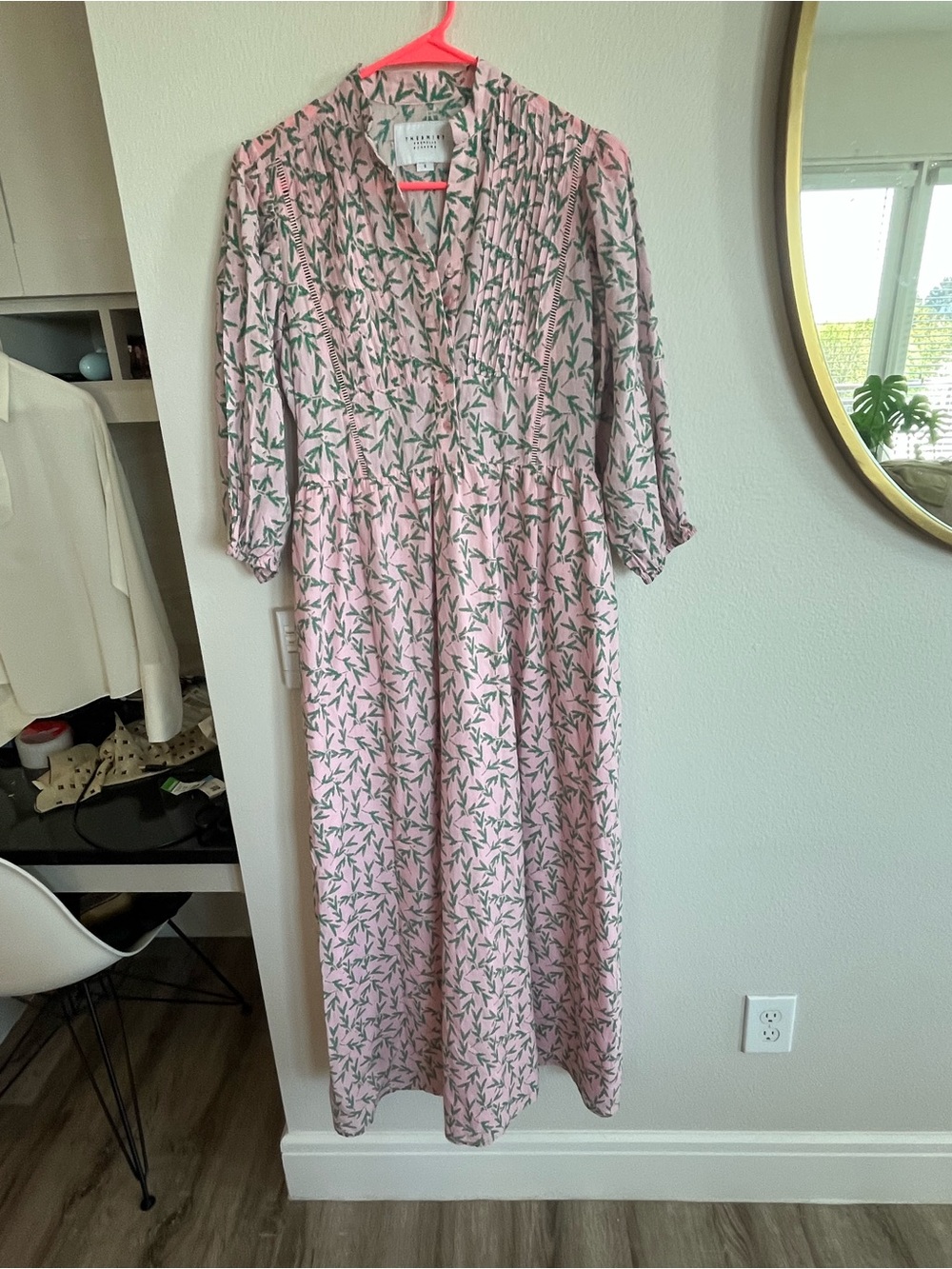 THE SHIRT the charlotte dress in pink/green print